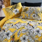 Coté Blanc Peroquet Pamuk Ranforce Tek Kişilik Nevresim Takımı - 160 x 220 cm - Sarı