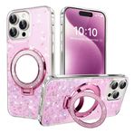 COTDINFOR Samsung Galaxy S21 Plus için Kılıf Parıltılı Kristal Parlak Kılıf Standlı Ayna Standı Parlak Arka ve Darbeye Dayanıklı Kapak Samsung Galaxy S21 Plus için Gül Altın DJ