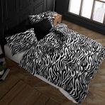 Cote Blanc Coté Blanc Zebra %100 Pamuk Ranforce Çift Kişilik Nevresim Takımı - 200 x 220 cm - Siyah - Beyaz