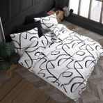 Cote Blanc Irregular Pamuk Ranforce Battal Boy Nevresim Takımı 240X220 - Beyaz - 240 x 220 cm