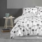 Cote Blanc Jungle Pamuklu Ranforce Tek Kişilik Çift Taraflı Nevresim Takımı - 160 x 220 cm - Beyaz