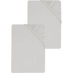 Cotenconcept 2 Adet Düz Pamuklu Tek Kişilik 150 x 200 cm Lastikli Penye Çarşaf - Gri