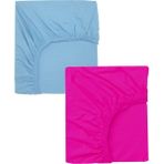 Cotenconcept 2 Adet Pamuklu ve Lastikli 60 x 120 cm Penye Bebek Çarşaf - 60 x 120 x 15 cm - Mavi