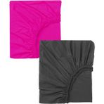 Cotenconcept 2 Adet Pamuklu ve Lastikli 60 x 120 x 15 cm Penye Bebek Çarşaf - Antrasit - 60 x 120 cm