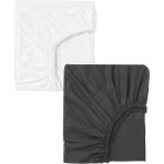 Cotenconcept 2 Adet Pamuklu ve Lastikli 60 x 120 x 15 cm Penye Bebek Çarşaf - Beyaz - 60 x 120 cm