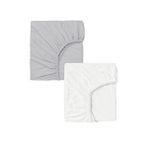 Cotenconcept 2 Adet Pamuklu Ve Lastikli 60 X 120 X 15 Cm Penye Bebek Çarşaf Gri