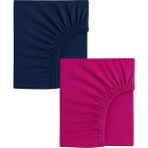 Cotenconcept 2 Adet Pamuklu ve Lastikli 60 x 120 x 15 cm Penye Bebek Çarşaf - Lacivert - 60 x 120 cm