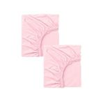 Cotenconcept 2 Adet Pamuklu Ve Lastikli 60 X 120 X 15 Cm Penye Bebek Çarşaf Pembe