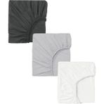 Cotenconcept 3 Adet 50 x 90 x 10 cm Anne Yanı Lastikli Penye Kumaş Bebek Çarşafı - 50 x 90 cm - Beyaz - Antrasit