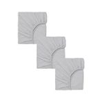Cotenconcept 3 Adet 50 X 90 X 10 Cm Anne Yanı Lastikli Penye Kumaş Bebek Çarşafı Gri