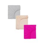 cotenconcept 3 Adet 65 x 95 + 10 cm Anne Yanı Lastikli Penye Kumaş Bebek Çarşafı