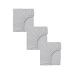 Cotenconcept 3 Adet Pamuklu Ve Lastikli 60 X 120 X 15 Cm Penye Bebek Çarşaf Gri