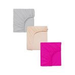 Cotenconcept 3 Adet Pamuklu Ve Lastikli 60 X 120 X 15 Cm Penye Bebek Çarşaf Pembe