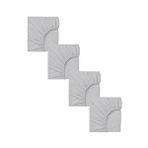 Cotenconcept 4 Adet 50 X 90 + 10 Cm Anne Yanı Lastikli Penye Kumaş Bebek Çarşafı Gri