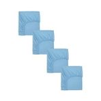 Cotenconcept 4 Adet 50 X 90 + 10 Cm Anne Yanı Lastikli Penye Kumaş Bebek Çarşafı Mavi