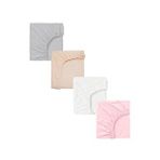 Cotenconcept 4 Adet 50 X 90 + 10 Cm Anne Yanı Lastikli Penye Kumaş Bebek Çarşafı Pembe