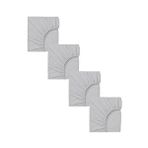 Cotenconcept 4 Adet Pamuklu Ve Lastikli 60 X 120 X 15 Cm Penye Bebek Çarşaf Gri