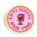 COTHACH Anti Sosyal Kitap Zaman Çıkartma Seti, Su Geçirmez, Birinci Sınıf Kalite, Su Şişeleri, Telefonlar, Kitaplar, Dizüstü Bilgisayarlar, Kindles için (7,6 x 7,6 cm)