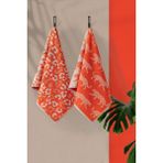 Coton Delux 2’lı %100 Pamuk El / Yüz Havluları 50X70 cm – Leopar Desenli Renkli - 50 x 70 cm - Turuncu