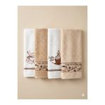 Coton Delux 4'lü Mutfak Havlusu – %100 Pamuk – 40x60 - Nakışlı