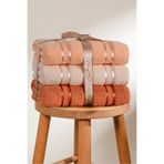 Coton Delux Pera 3'lü %100 Pamuk Havlu Seti | El, Yüz - Saç Havlusu | Çantalı, Çeyizlik, Hediyelik| 50x90 cm