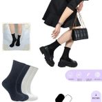 Coton Dikissiz Lastiksiz Roll-Top Yazlik Sikmayan 2 'Li Paket Uzun Kadin Corap Seti