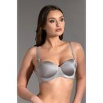 Cotonhause Kadın Straplez Lotus Lazer Kesim Boş Cup Gri Sütyen 336050 - 85B