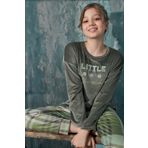 cotonhause Kız Çocuk Uzun Kol Kadife Yeşil Pijama Takım C1T3N3O53-54 YEŞİL 6-7 YAŞ