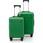 Cotpoly Home Babil Lüx 2'Li Abs Valiz Seti Orta & Küçük - Yeşil - Siyah - Orta+Küçük