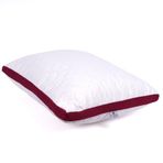 Cotpoly Home Klimalı Yastık 50x70 cm - Hava Sirkülasyonlu Kapitone Mikrofiber Dış Kılıf 850 gr Silikon Dolgulu Ortopedik Uyku Yastığı (Bordo-Tekli)