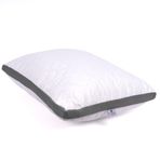 Cotpoly Home Klimalı Yastık 50x70 cm - Hava Sirkülasyonlu Kapitone Mikrofiber Dış Kılıf 850 gr Silikon Dolgulu Ortopedik Uyku Yastığı (Gri-Tekli)