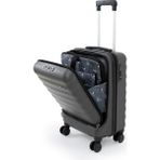 Cotpoly Home Vega Laptop Bölmeli Kabin Boy Valiz 57x38x26cm Antrasit Renk ABS Malzeme ile Hafif ve Şık