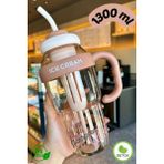 Cotswold Big Mug Milkshake Detoks ve Su Matara Spor Matara Pipetli 1300ML Bpa Içermez Icebottle Detoks Matara - Renk - Kahve Rengi