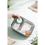 Cotswold Paslanmaz Çelik Lunch Box 2 Bölmeli, Sosluklu, Bpa Free | Beslenme Kutusu, Sefer Tası - Turkuaz - Renk