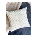 Cottella Bohem Özel Tasarım Punch Panç Desen Ekru Dekoratif Kırlent Kılıfı 45x45 Cm