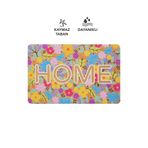 Cotto Home CocoJoy PJ007A Home Çiçek Desenli Kalın Kaymaz Taban Nem Alıcı Şık Tasarım Kapı Önü Paspası