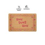 Cotto Home CocoJoy PJ008A Çerçeveli Çiçek Desenli Kalın Kaymaz Taban Nem Alıcı Şık Tasarım Kapı Önü Paspası