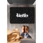 Cotto Home Hello Deri Baskılı Uv Dayanıklı Kapı Önü Paspası PS011A - 40 X 60 D
