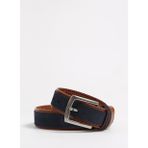 Cotton Bar Mavi-Kahverengi Erkek Kemer 4 CM DERİ