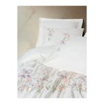 COTTON BOX 38.00000156 3D Nakışlı Saten Çift Kişilik Nevresim Takımı Zephy Ekru,240 x 260 Ekru