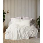 Cotton Box 3D Nakışlı Saten Çift Kişilik Yedda Pudra Nevresim Takımı - 200 x 220 cm