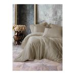 COTTON BOX 8680108070420 Silky Saten Çift Kişilik Nevresim Takımı Bej,200 x 220 Bej