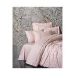 COTTON BOX 8680108072035 Çift Kişilik Jakarlı Saten Nevresim Takımı Jana Pembe,200 x 220 Pembe