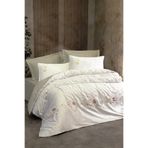 COTTON BOX 8680108072202 3D Nakışlı Saten Çift Kişilik Nevresim Takımı Jenika Mint,Çift Kişilik Mint