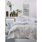 Cotton Box Bohem Tek Kişilik Nevresim Takımı Alessi Mavi - 160 x 220 cm - Açık Mavi