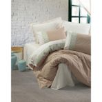 Cotton Box Brode Ranforce Beldon Vizon Çift Kişilik Nevresim Takımı