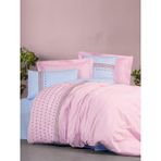 Cotton Box Brode Tatum Mavi Ranforce Çift Kişilik 200x220 cm Nevresim Takımı