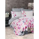 Cotton Box Carla Gri Tek Kişilik 160x220 cm Nevresim Takımı