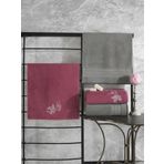Cotton Box Colorful %100 Pamuk Gri-Pembe Hamam Havlu Seti