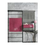 Cotton Box Colorful 4'lü Gri-Koyu Pembe Havlu Seti